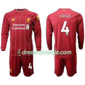 Liverpool Dres Virgil van Dijk 4 Dječji Domaći 2019/2020 Dugim Rukavima